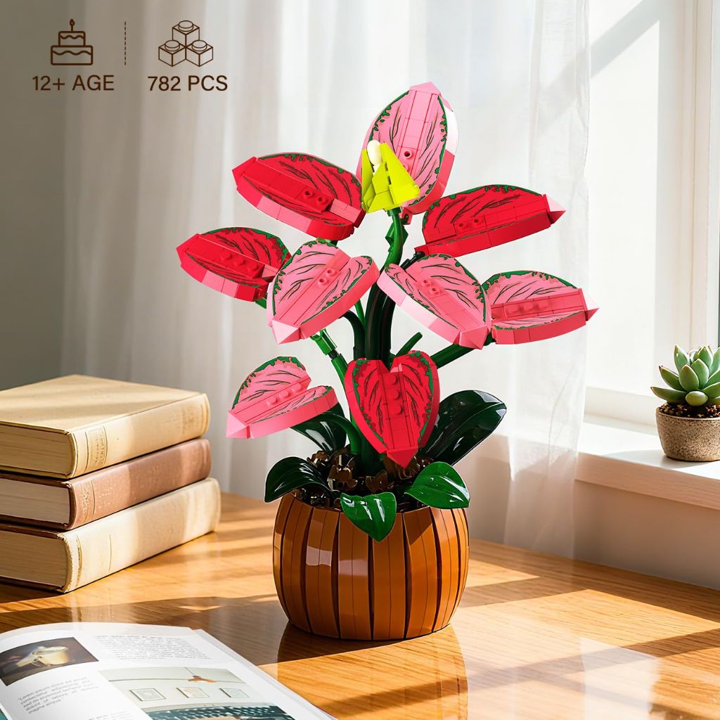 HiWEEGO Flowers Botanicals Bonsai Building Set, 782PCS