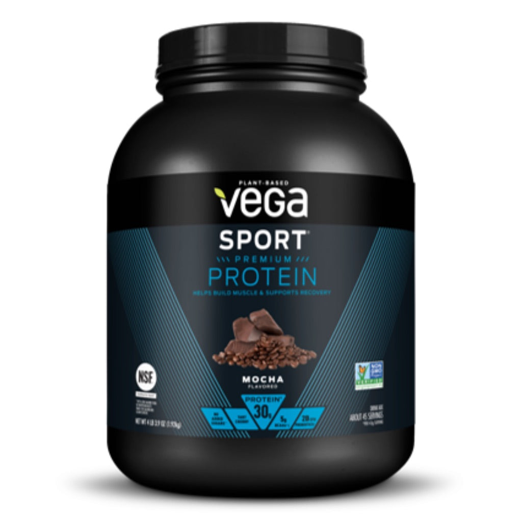 Vega Sport Plant-Based Protein Powder, Mocha, 4 lb 3.9 oz *Damaged Lid*