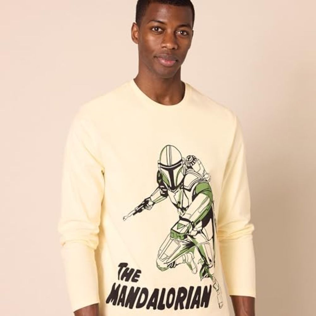 Amazon Essentials Disney | Marvel | Star Wars Men's Long-Sleeve T-Shirts, Pack of 2 Size-L