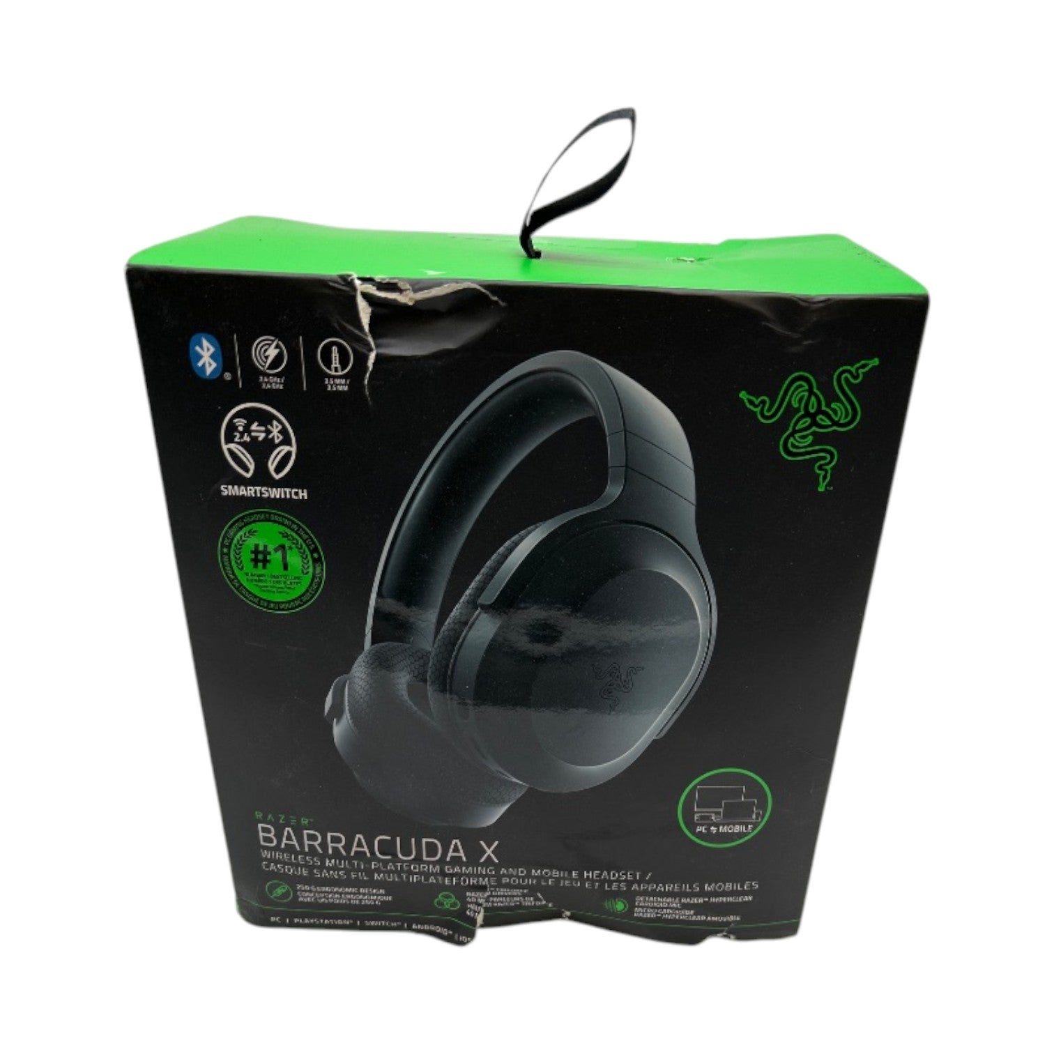 Razer Barracuda X Wireless Gaming Headset for PlayStation 4/5/PC - Black *Damaged Box*