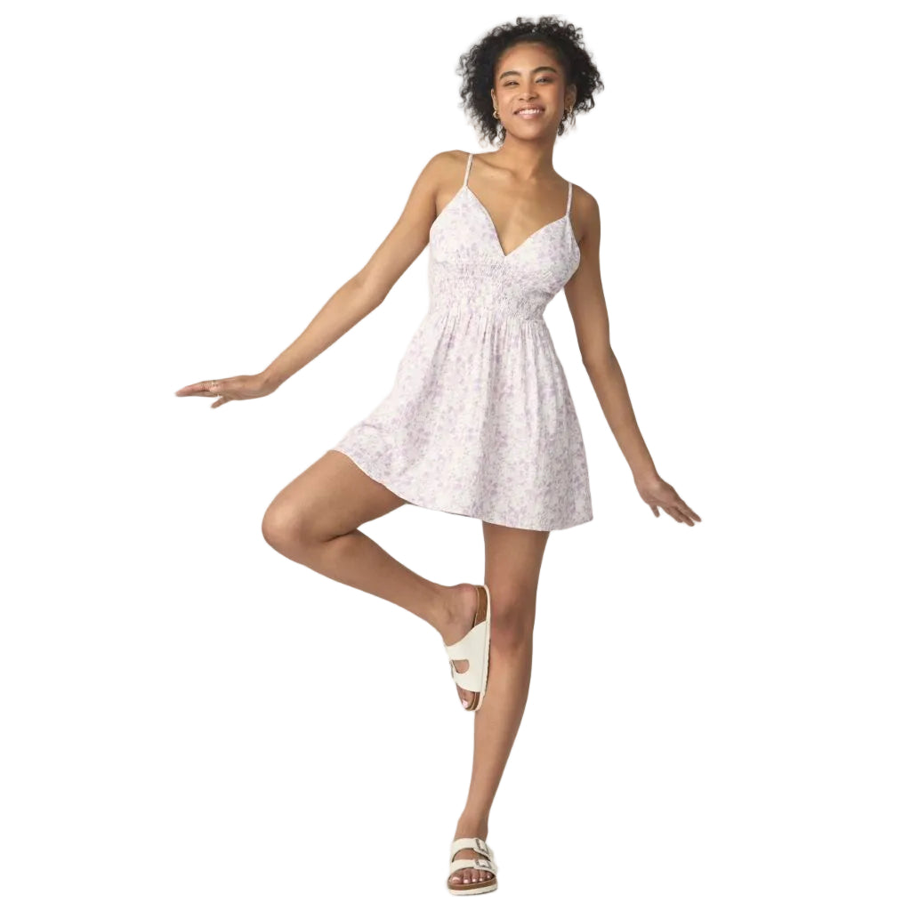 Florence by Mills Women's Floral Vine Dress Dark Lavender/White SZ S
