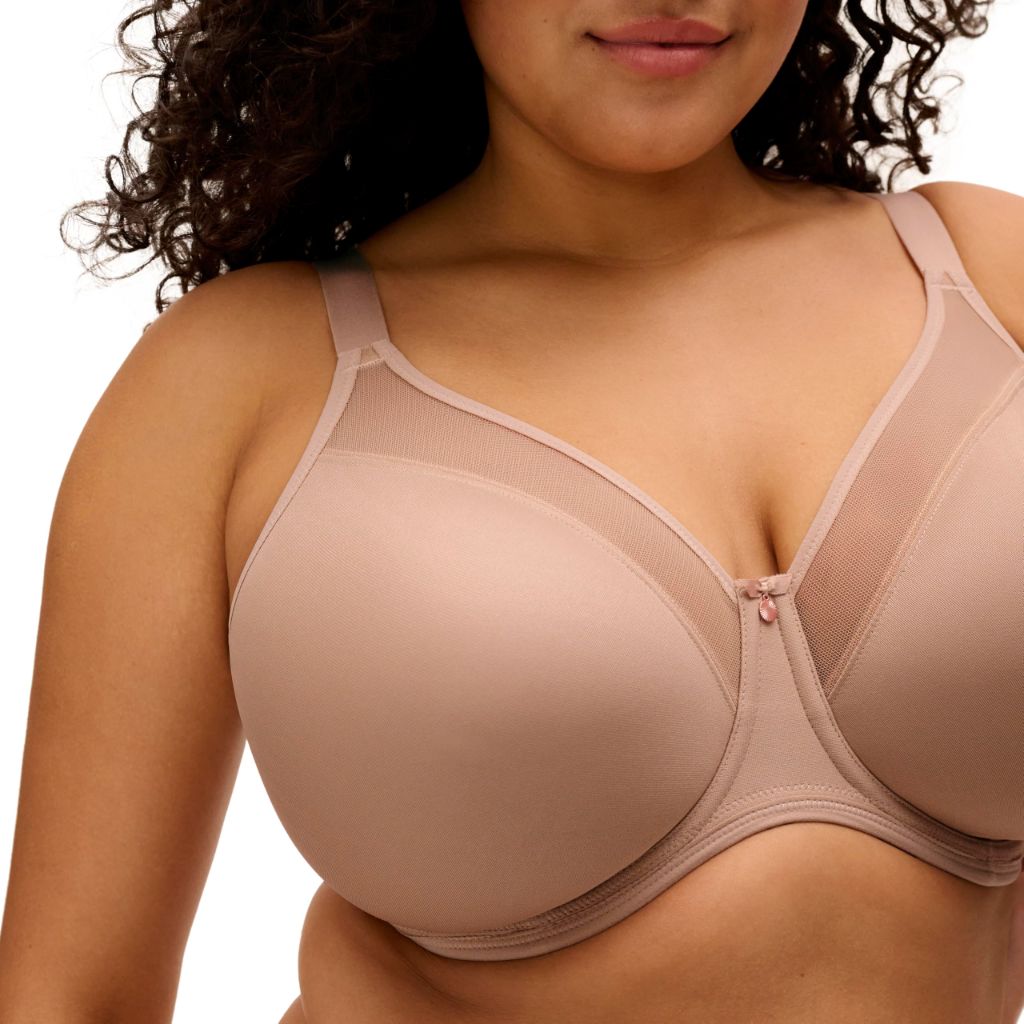 Elomi Smooth Unlined Underwire Molded Bra (4301), 34G, Sahara