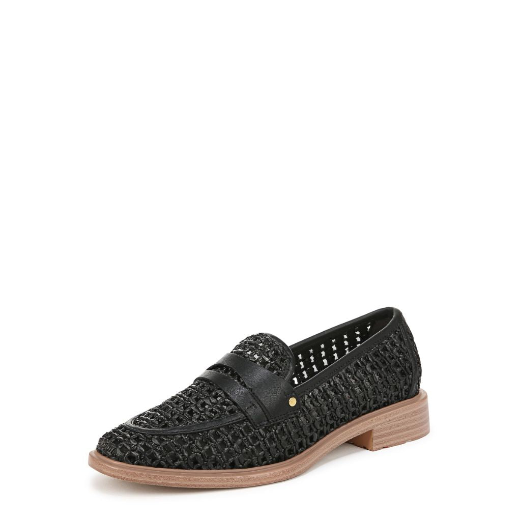 Franco Sarto Womens Edith Loafer Black Weave 5 M