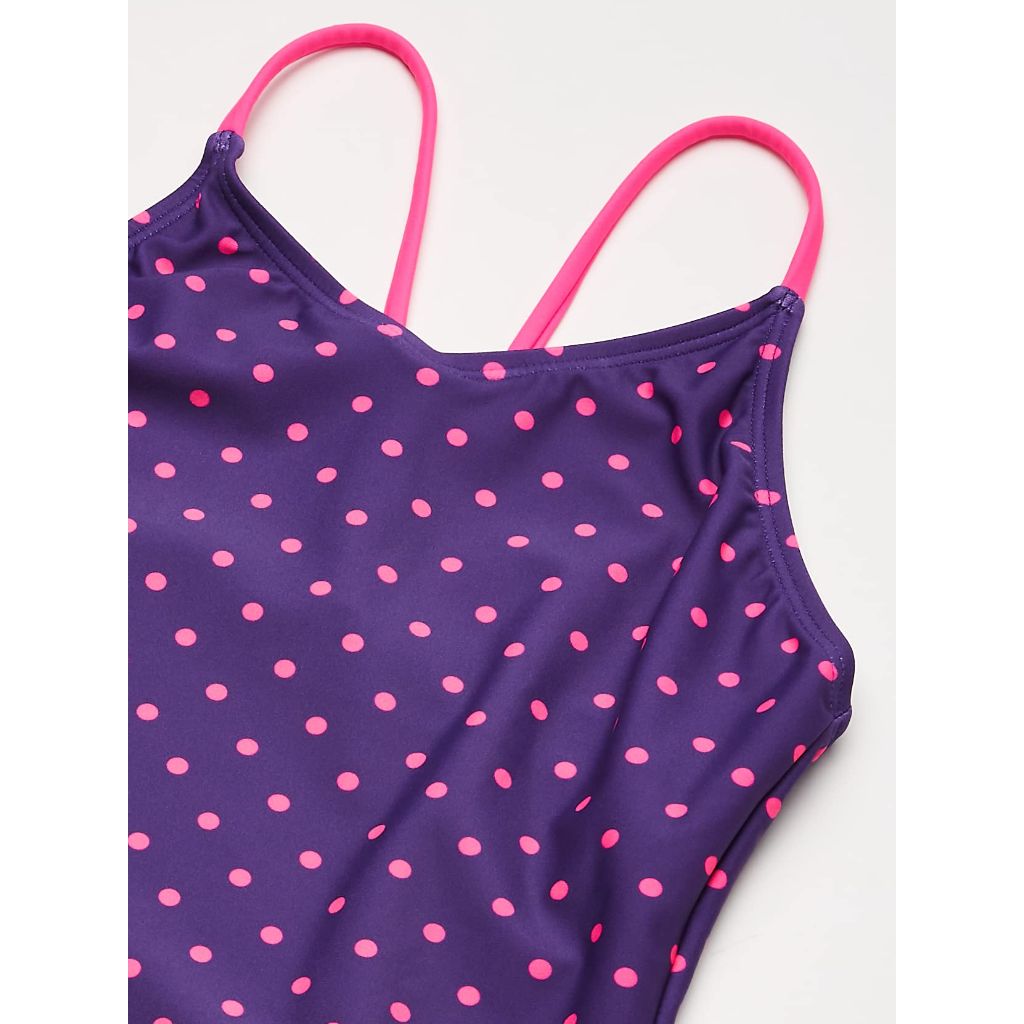SZ 2T, Kanu Surf Toddler Girls Chloe One Piece Swimsuit | Chloe Purple Dot