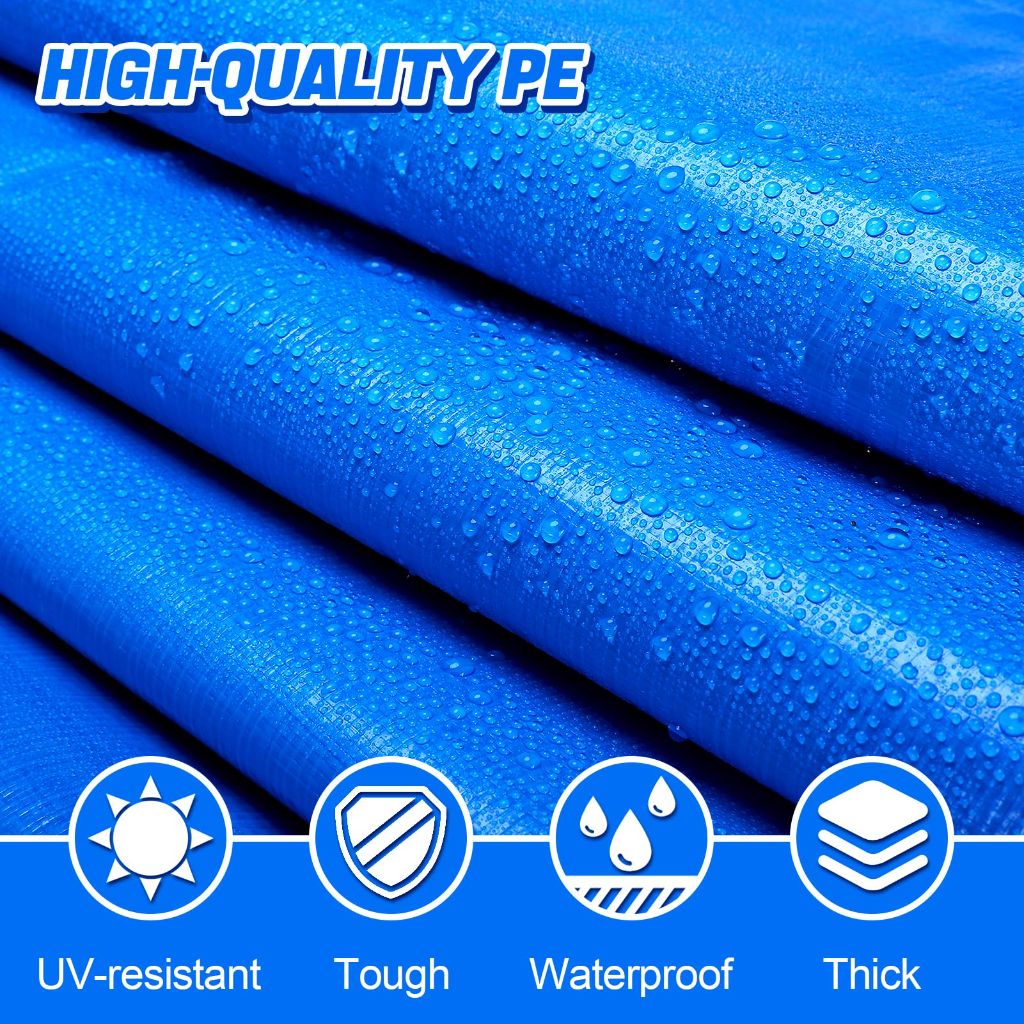 Heavy-Duty Pool Ground Cloth - 15 Ft Anti-Tear Above Ground Pool Mat