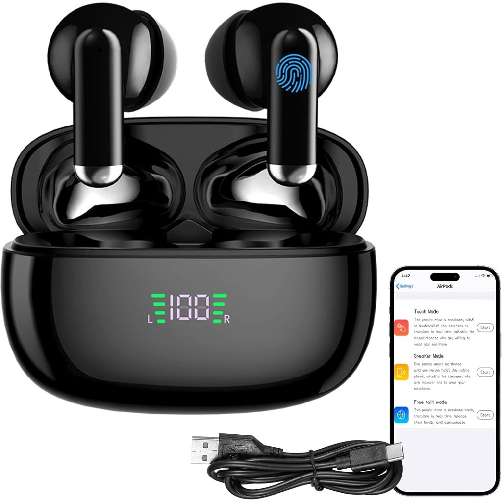 AI Translation Earbuds, Real Time Supports 144 Languages, for Android/iOS