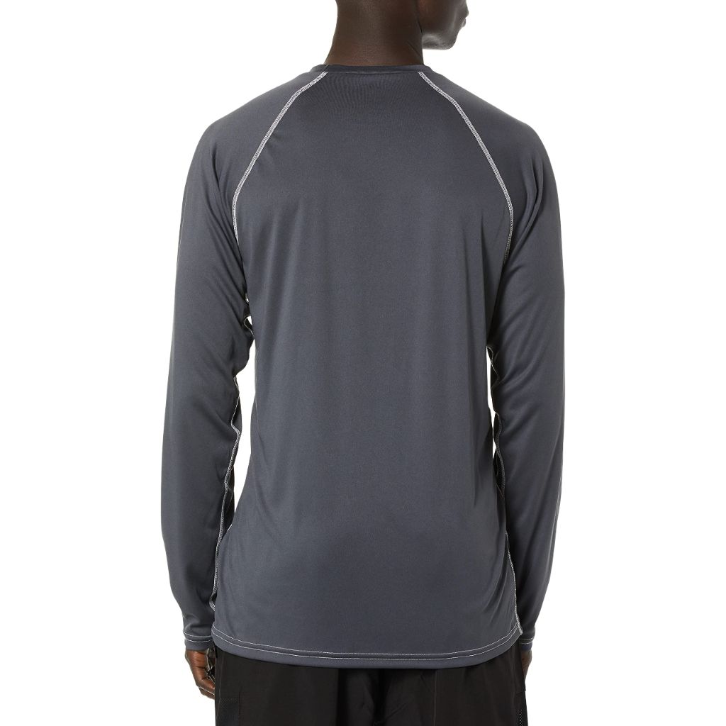 SZ M, Speedo Men's UV Shirt Long Sleeve Loose Fit Easy Tee athletic technical swimsuits, Granite