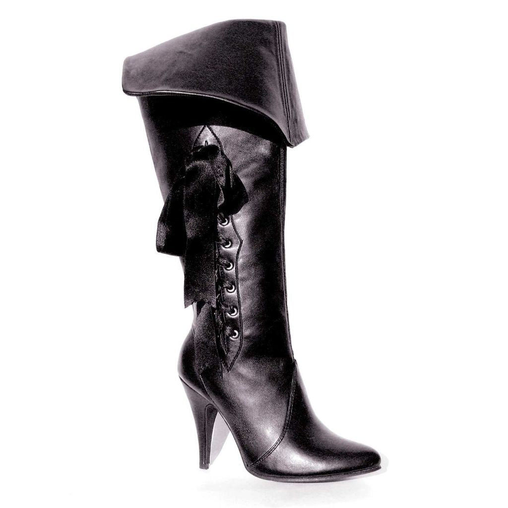 SZ 6, Black Pirate Boots Costume Shoes