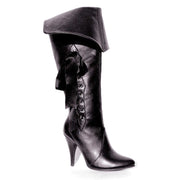 SZ 6, Black Pirate Boots Costume Shoes