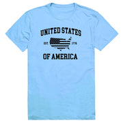 America Basic Tee United States of Ameri, Sky Blue L