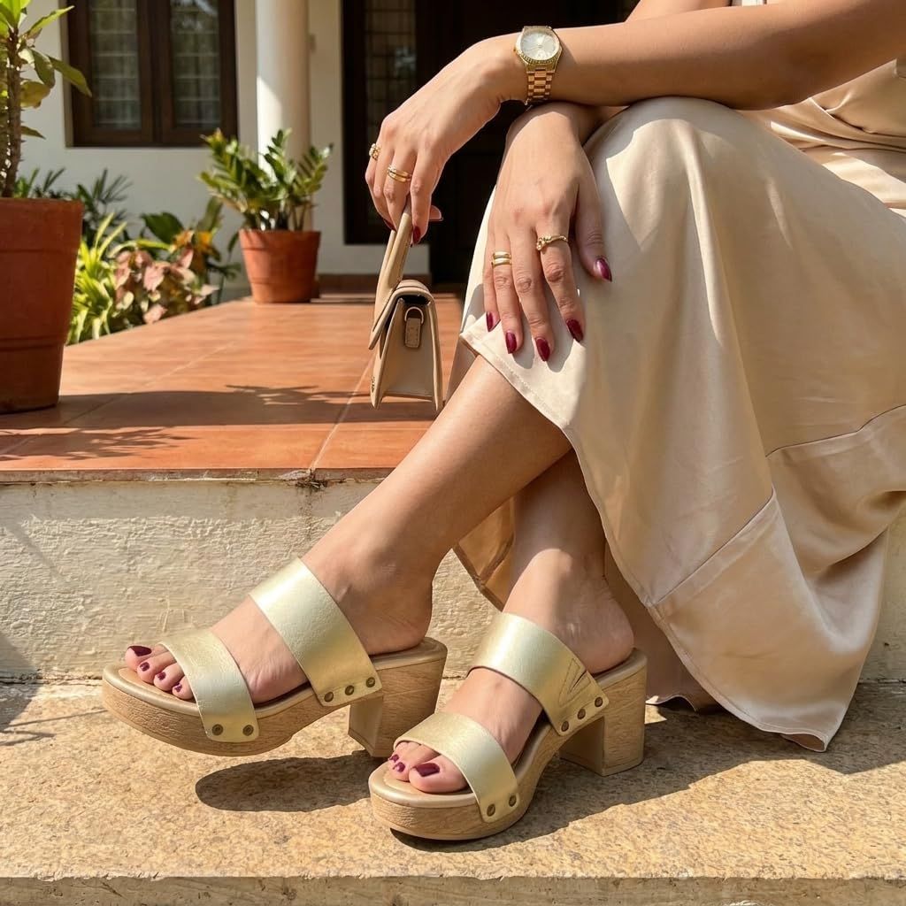 CUSHIONAIRE Women's Sky Platform Sandals - Gold, Size 11