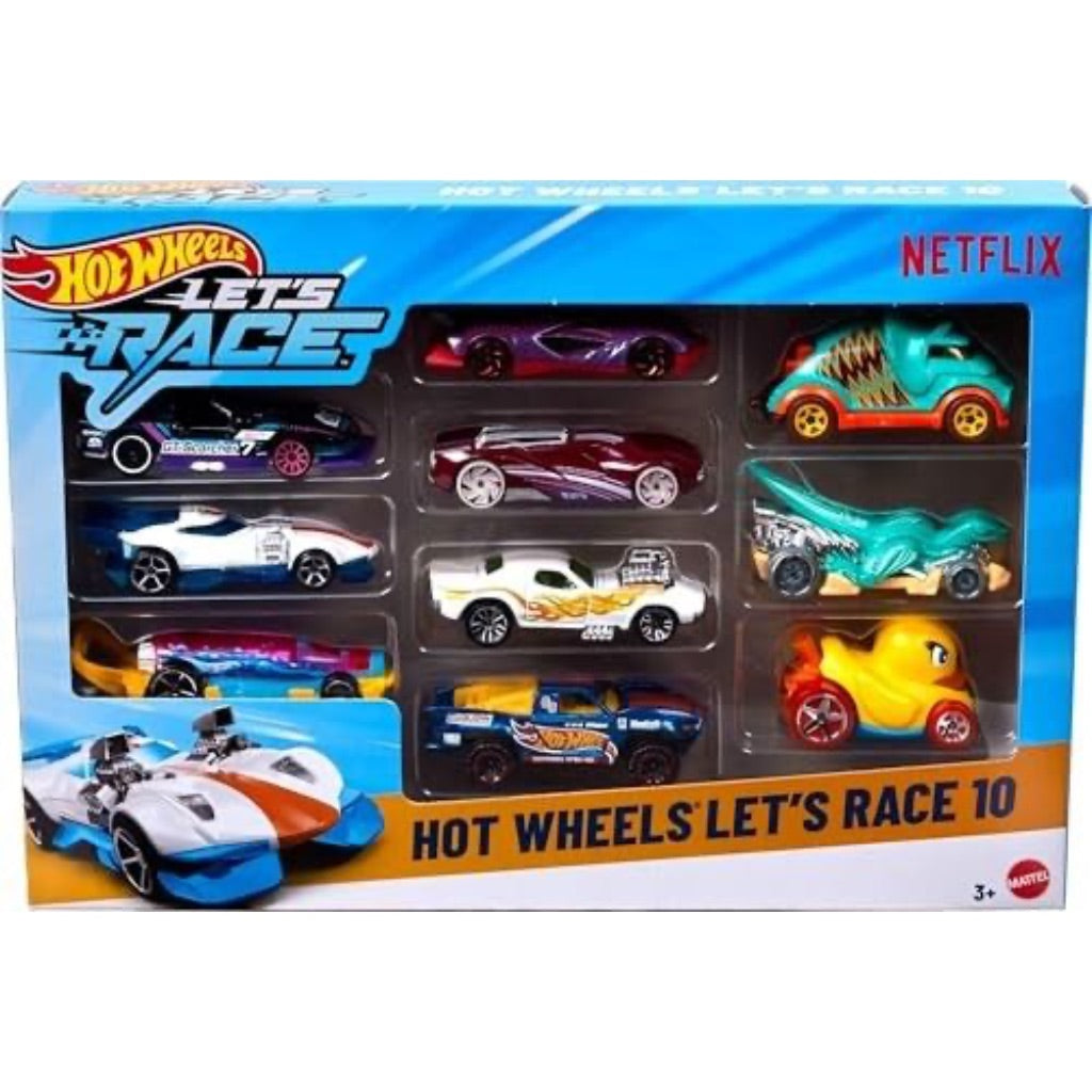 Hot Wheels Let's Race Diecast Cars 10-Pack