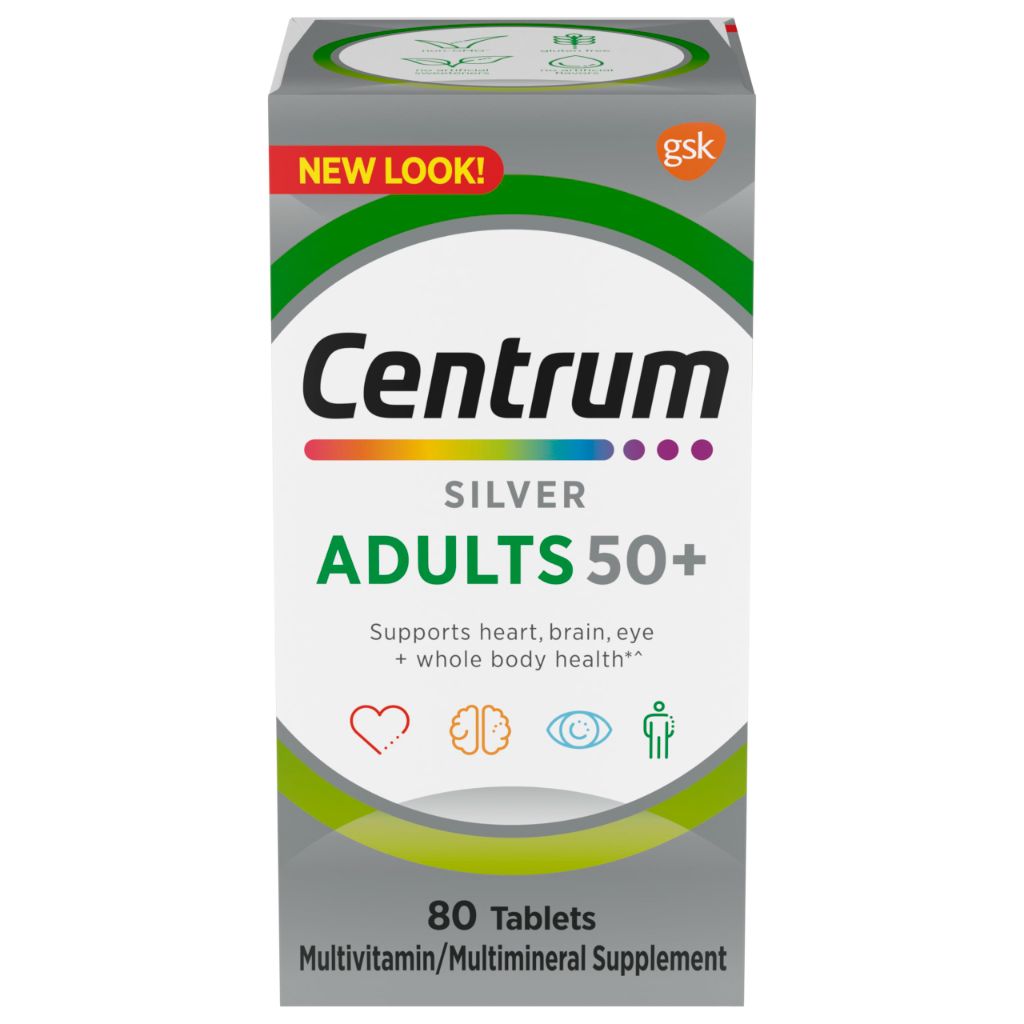 Centrum Silver Multivitamin for Adults 50 Plus, Multivitamin/Multimineral Supplement  80 Count