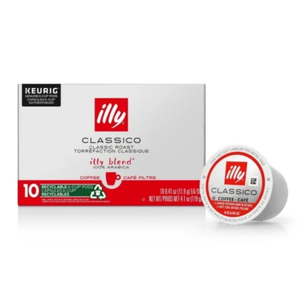 illy K-Cup Coffee Pods  Classico Medium Roast  100% Arabica  10 Ct
