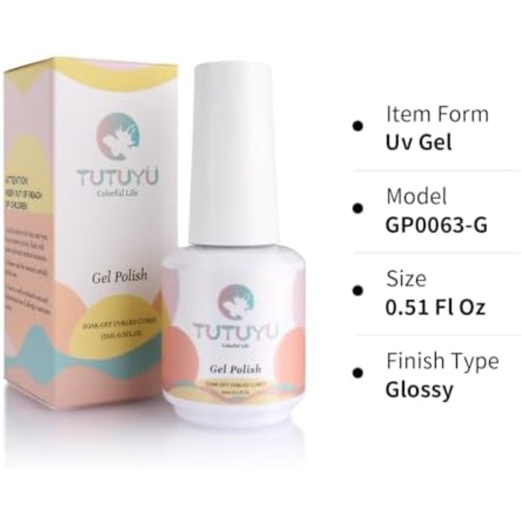 Glitter Gel Polish, Sparkly Shimmer Green Gel Nail Polish, 15ml - GP0063