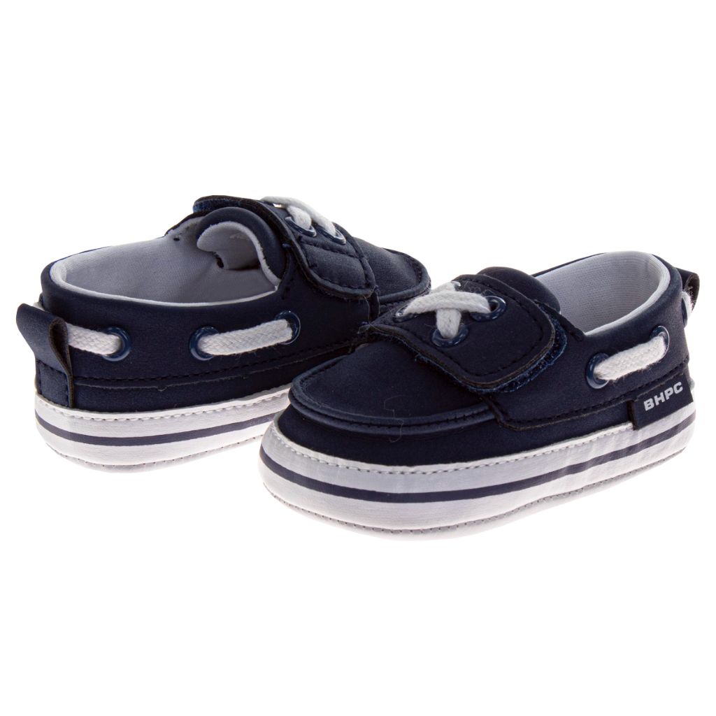 Josmo Baby Infant Loafer Shoes Slipon Closure - Lightweight Boat Shoe for Boys Newborn - Navy (Size 3 Infants)