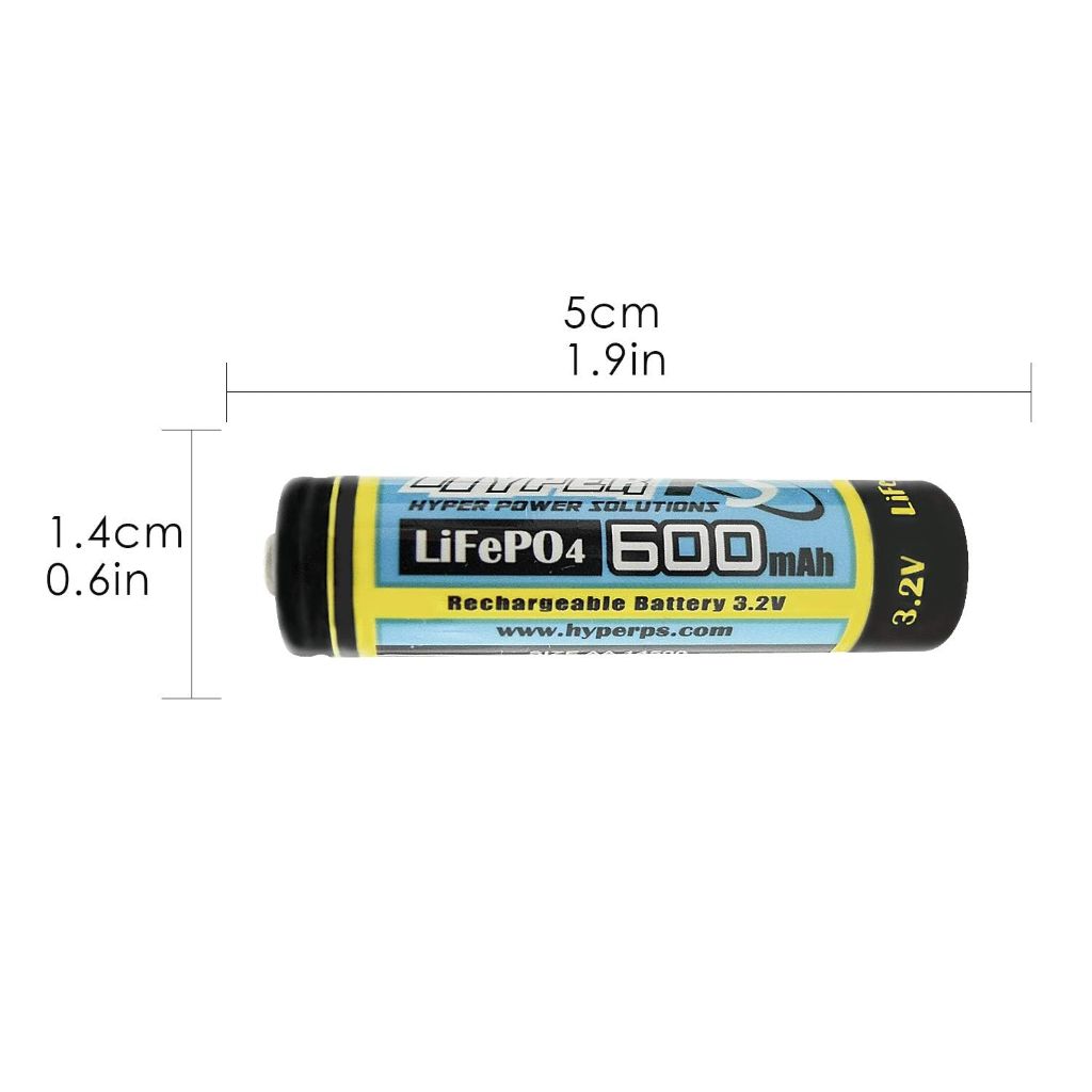 HyperPS 3.2V 600mAh (1.97x0.55 inch) Rechargeable Battery