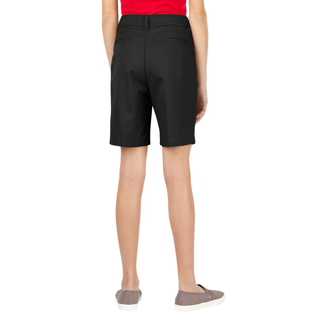Dickies Girl's Flexwaist Slim Fit Flat Front Shorts - Black, 10