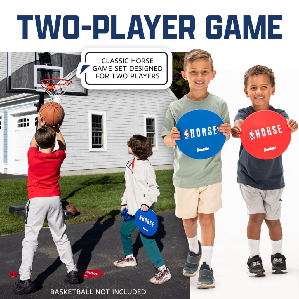 Franklin Sports NBA Kids Basketball Game Set - Horse - 2 Player Basketball Shooting Kit for Kids