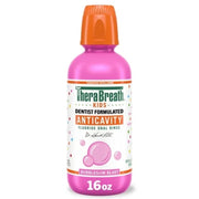 TheraBreath Kids Anticavity Fluoride Oral Rinse  Strengthens Teeth & Enamel  Alcohol Free & Dye Free  Certified Organic Bubblegum Blast Flavor  16 Fl Oz