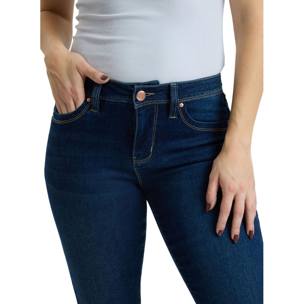 ROYALTY FOR ME Women's High Rise Curve Confidence Skinny Jeans, D Dark Blue, 12