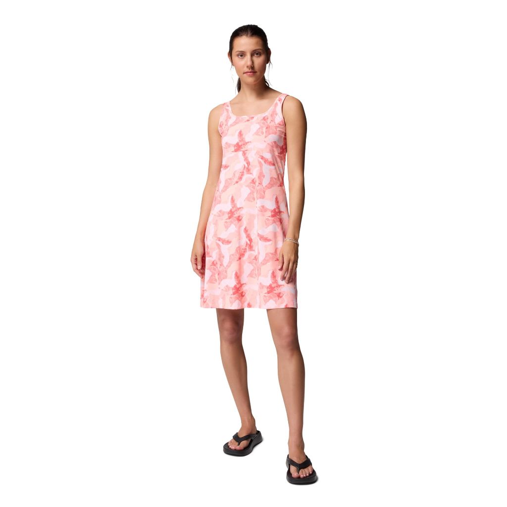 SZ S, Columbia Womens PFG Freezer III Sun Dress, Tiki Pink Leaf Camo