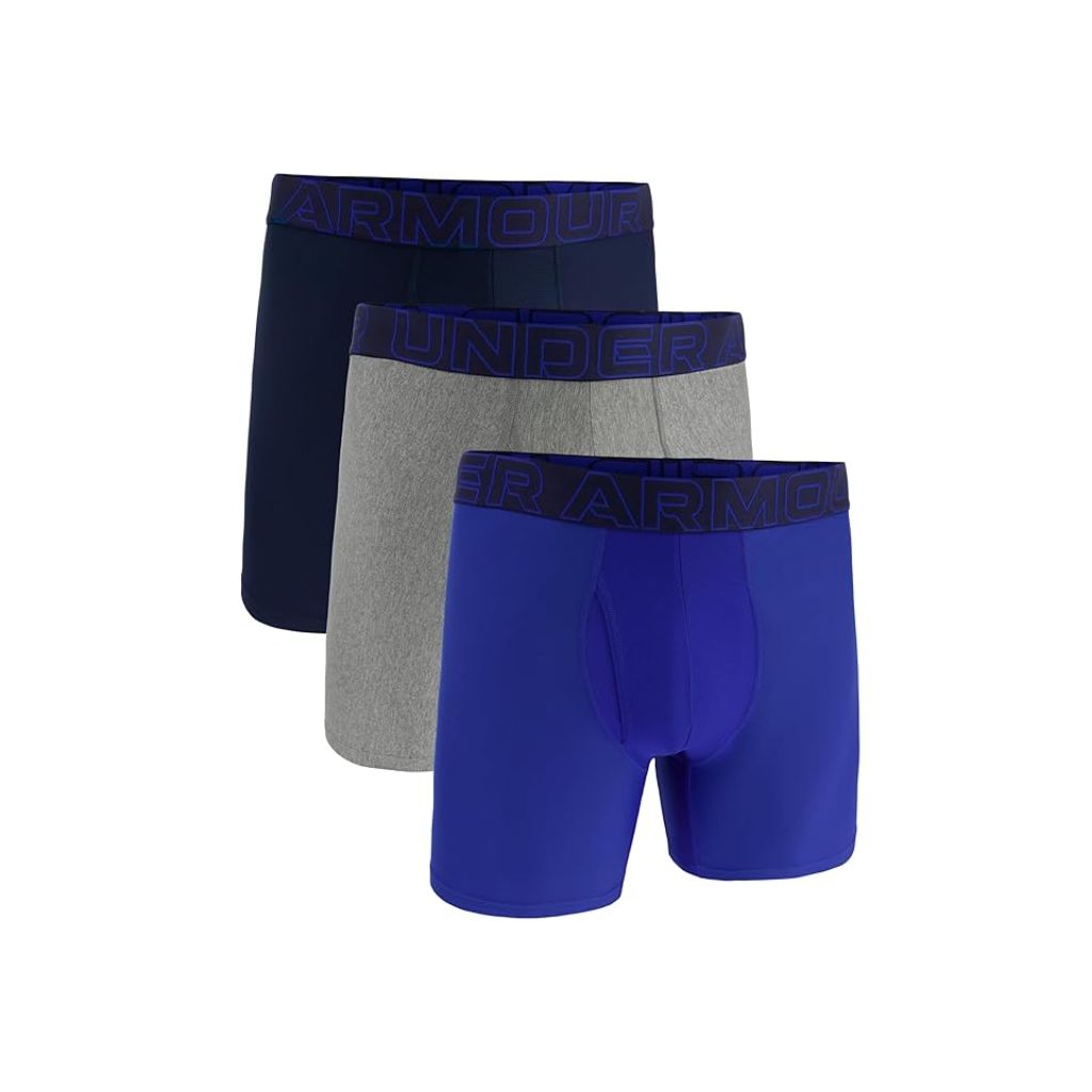Men's Under Armour 3-pack Performance Tech 6-in. Boxer Briefs, Size: Large, Royal
