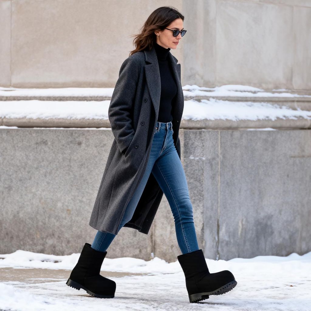 Platform Snow Boots for Women, 8.5
