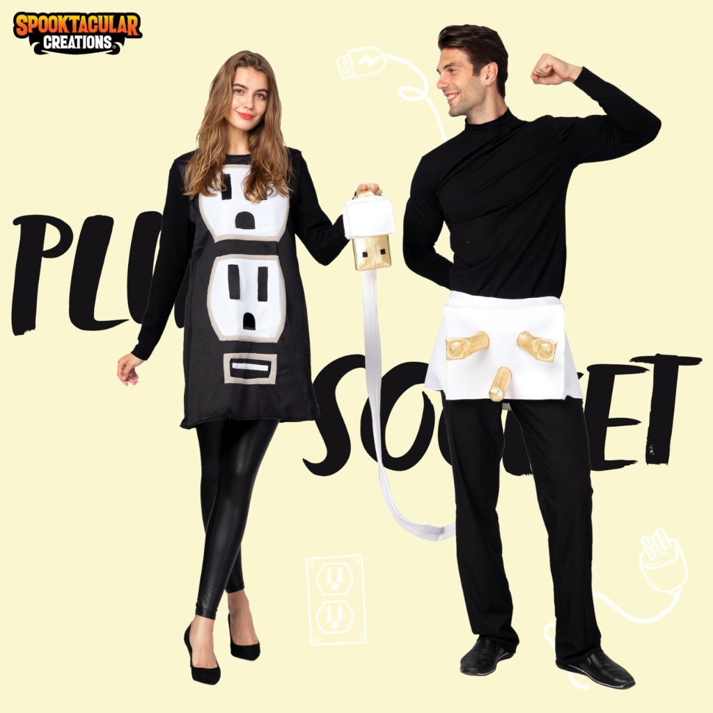 Spooktacular Creations Plug and Socket Halloween Costume Adult, (Medium)