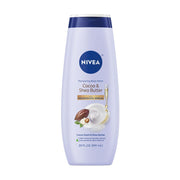 NIVEA Pampering Cocoa and Shea Butter Body Wash with Nourishing Serum, 20 Fl Oz Bottle