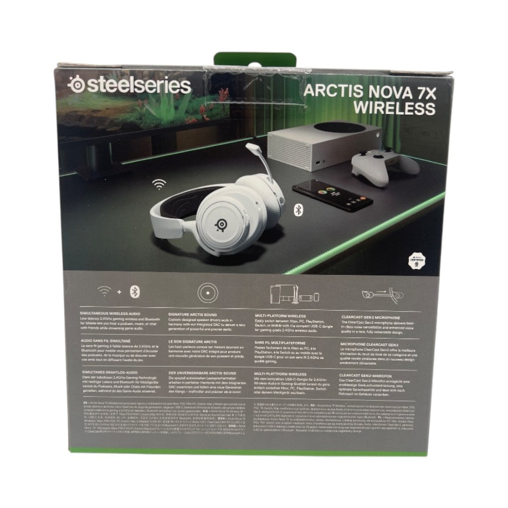 SteelSeries Arctis Nova 7X Multi-Platform Premium Wireless Gaming Headset - White