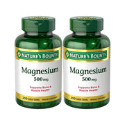 Nature's Bounty Magnesium Supplements 500mg Tablets - 200ct (2pk)