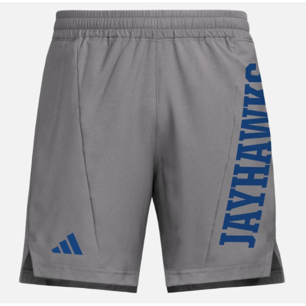 adidas Men's NCAA D4T Woven Shorts - Kansas Jayhawks, Gray, XS