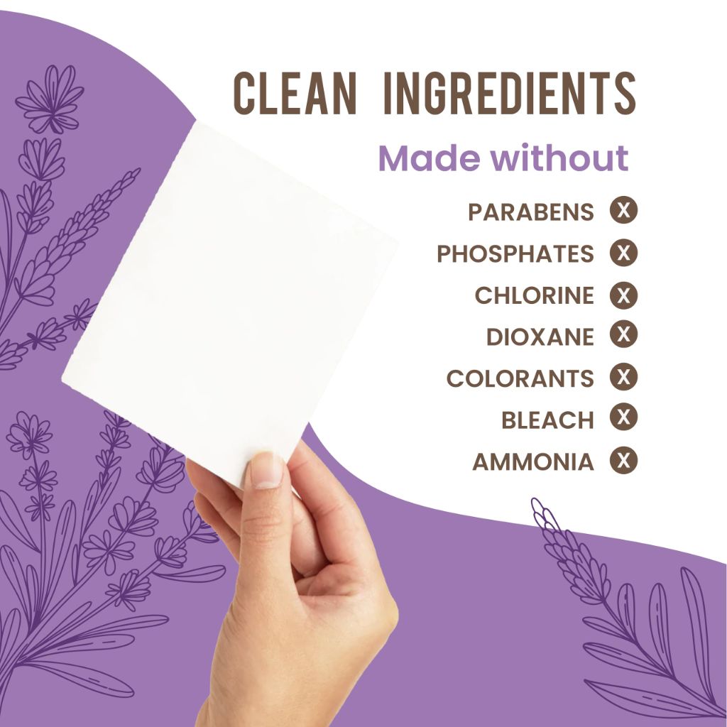 COCO+ Laundry Detergent Sheets - (120 Loads 60 Sheets) - Calming Lavender
