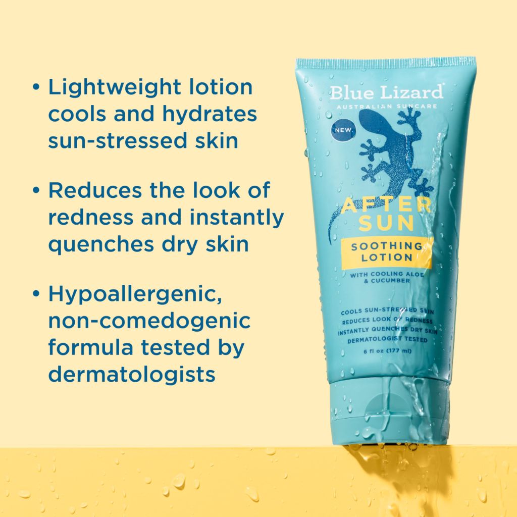 BLUE LIZARD After Sun Soothing Lotion, Lightweight Formula with Shea Butter, 6 oz.