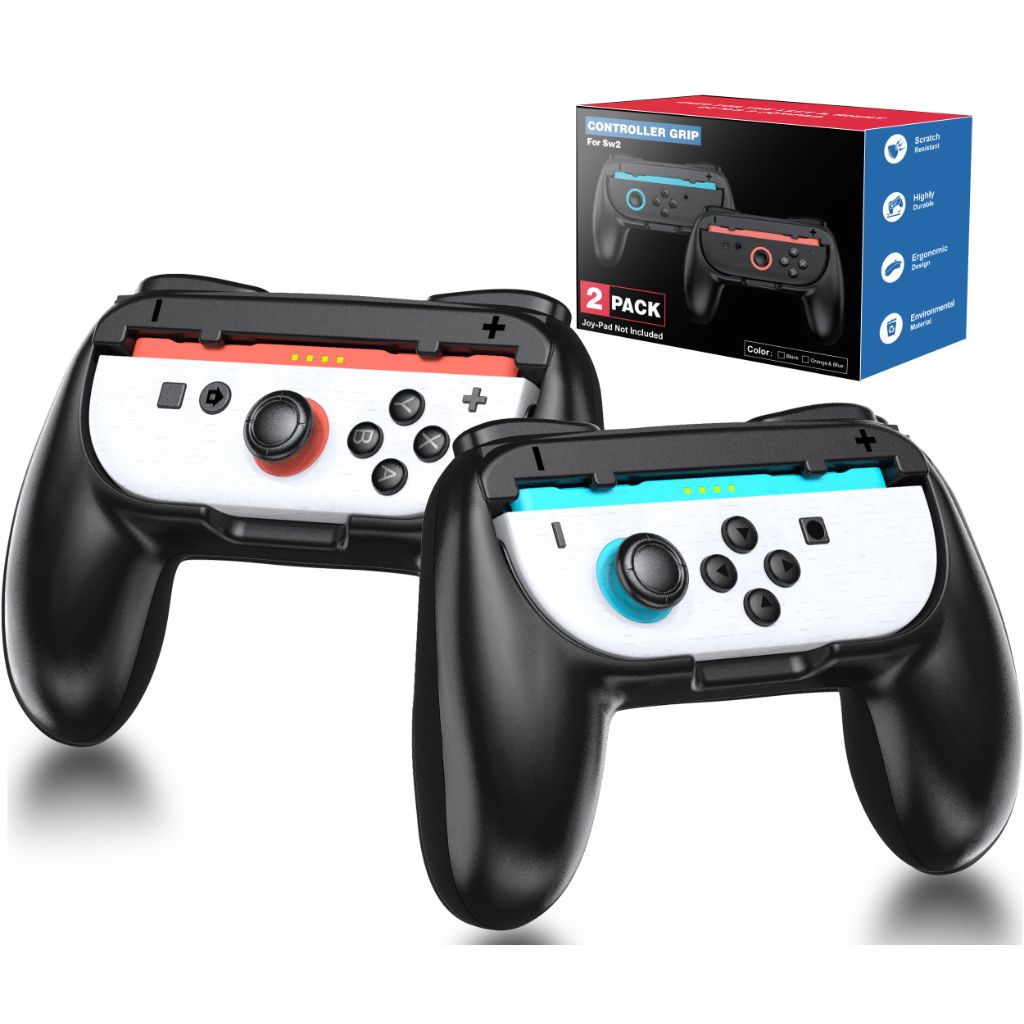 GammeefyPro for Switch 2 Joy-Con Grip (2025),  2 Pack (Black)
