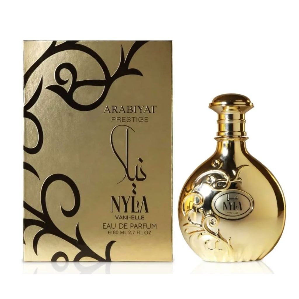 ARABIYAT PRESTIGE Nyla Vani-Elle Eau de Parfum, Unisex Fragrance with Vanilla and Jasmine, 2.7 fl. oz