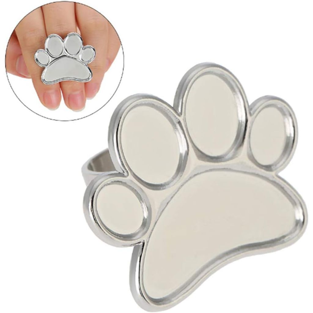 2 Pcs Manicure Tool Ring Tray Palette Nail Polish Nail Art Tools Metal Nail Art Polish Holder