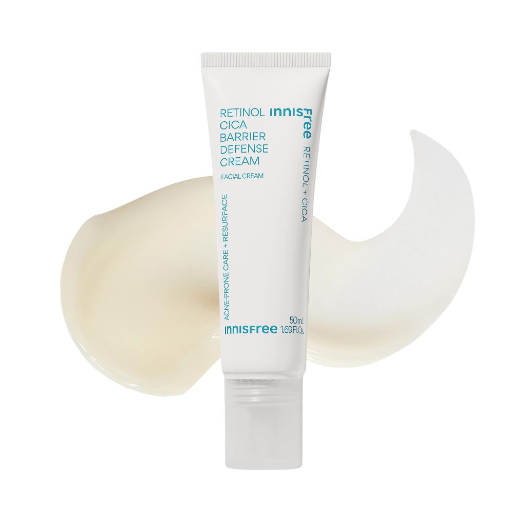 Innisfree Retinol Cica Barrier Cream, Korean Moisturizer with Madecassoside