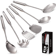 6Pcs Stainless Steel Kitchen Utensils Set Includes Utensil Holder / 6Pcs