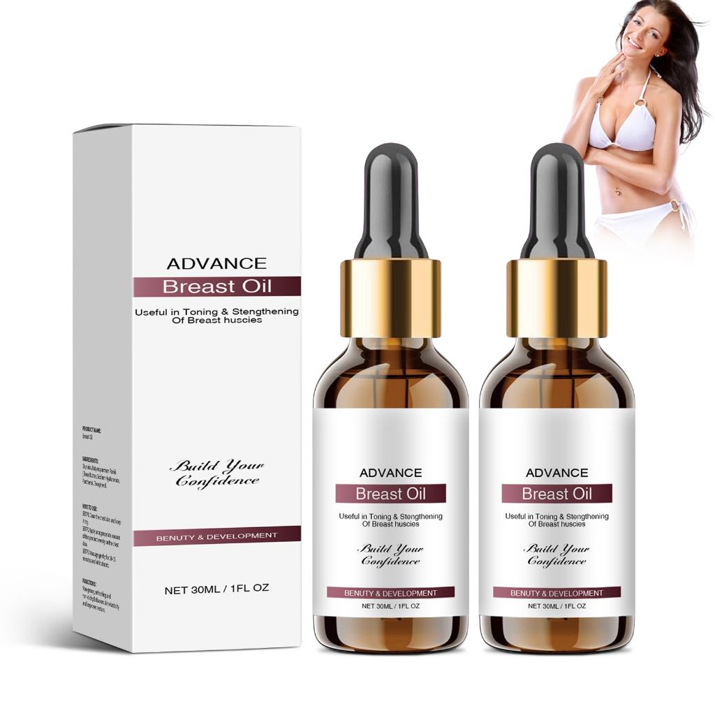 Jwtolp Natural Bust Oil, 3 Fl Oz, Paraben-Free Moisturizing Chest Care, 2-Pack, All Skin Types (2)