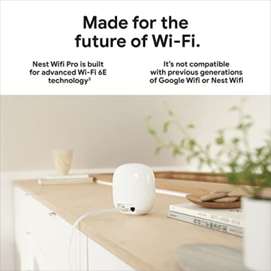 Nest Wifi Pro (Wi-Fi 6E) - 2 Pack - Snow