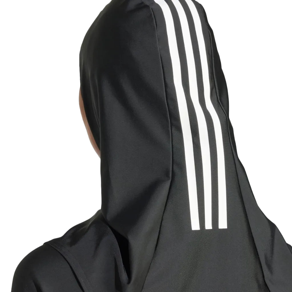 adidas Women's 3 Stripes Swim Hijab - Black, Medium