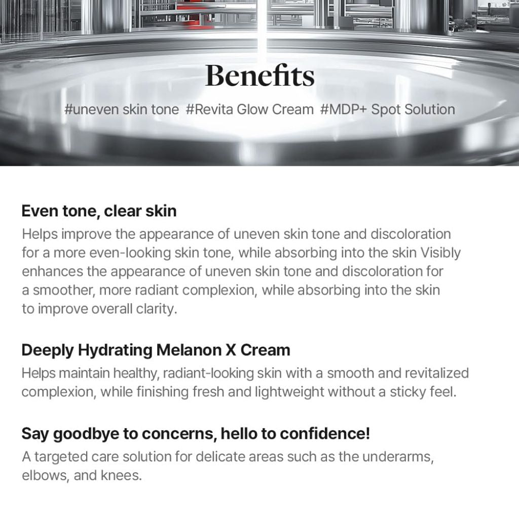 MDP+ Melanon X Cream, Spot Care Cream, Skin Evenness Support - 30g