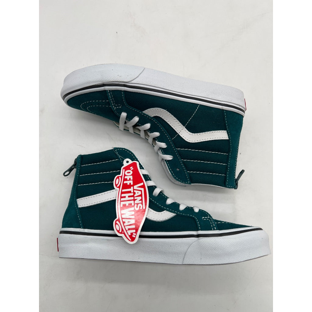 Vans Kid's Sk8-Hi Zip Sneakers, Theory Deep Teal, Size 1.5 Youth