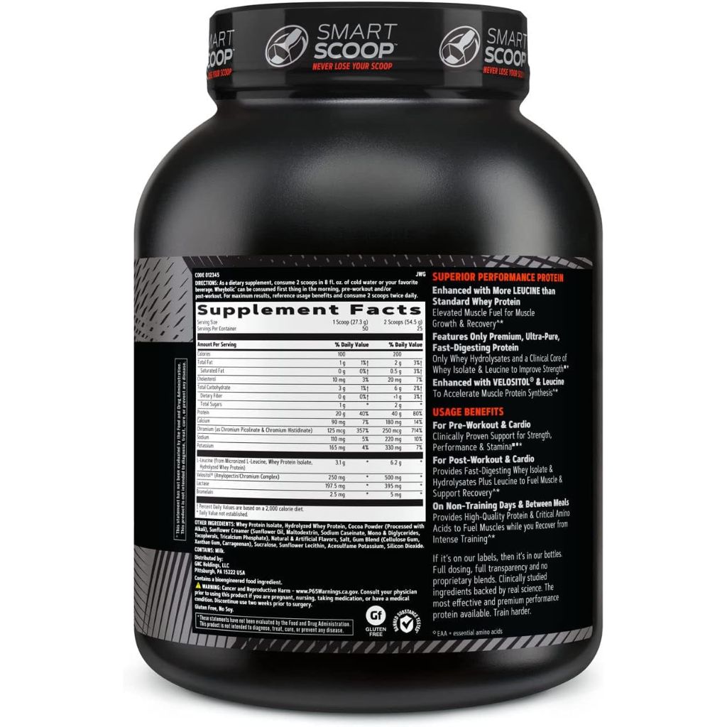 GNC AMP Wheybolic Whey Protein Powder Isolate, 3lbs / 25 Servings - Chocolate Fudge
