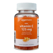 Amazon Basics Kids' Vitamin C 125mg Gummies, Orange, 60 Count, Immune Health, 2 Month Supply (Previously Solimo)