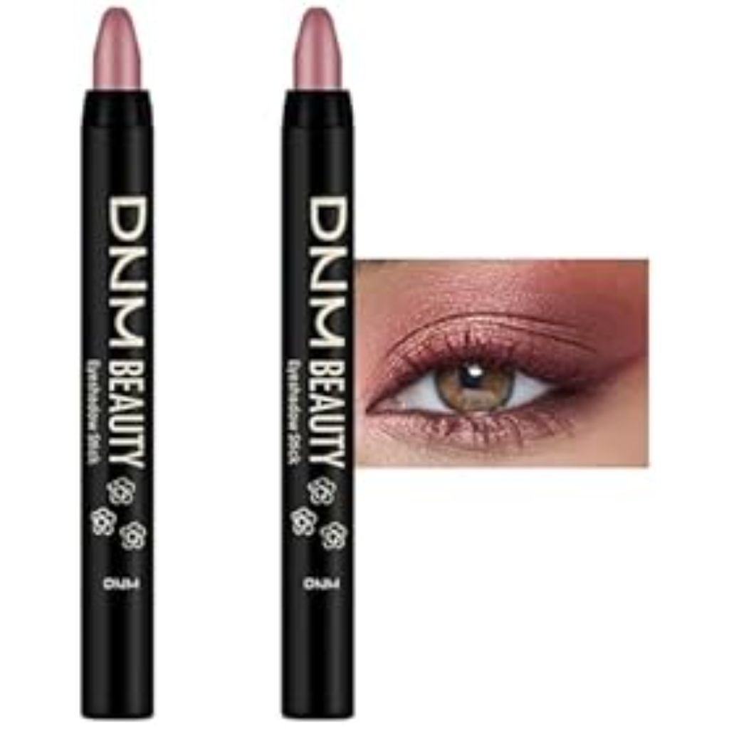 2Pcs Cream Eyeshadow Sticks Set for Eyes- Waterproof, Rose Shimmer Matte Eye shadow Stick Pencil Pen - Color #33