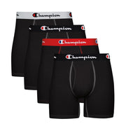 Champion Men's Total Support Pouch Boxer Briefs - Black, Medium (4 Pair)