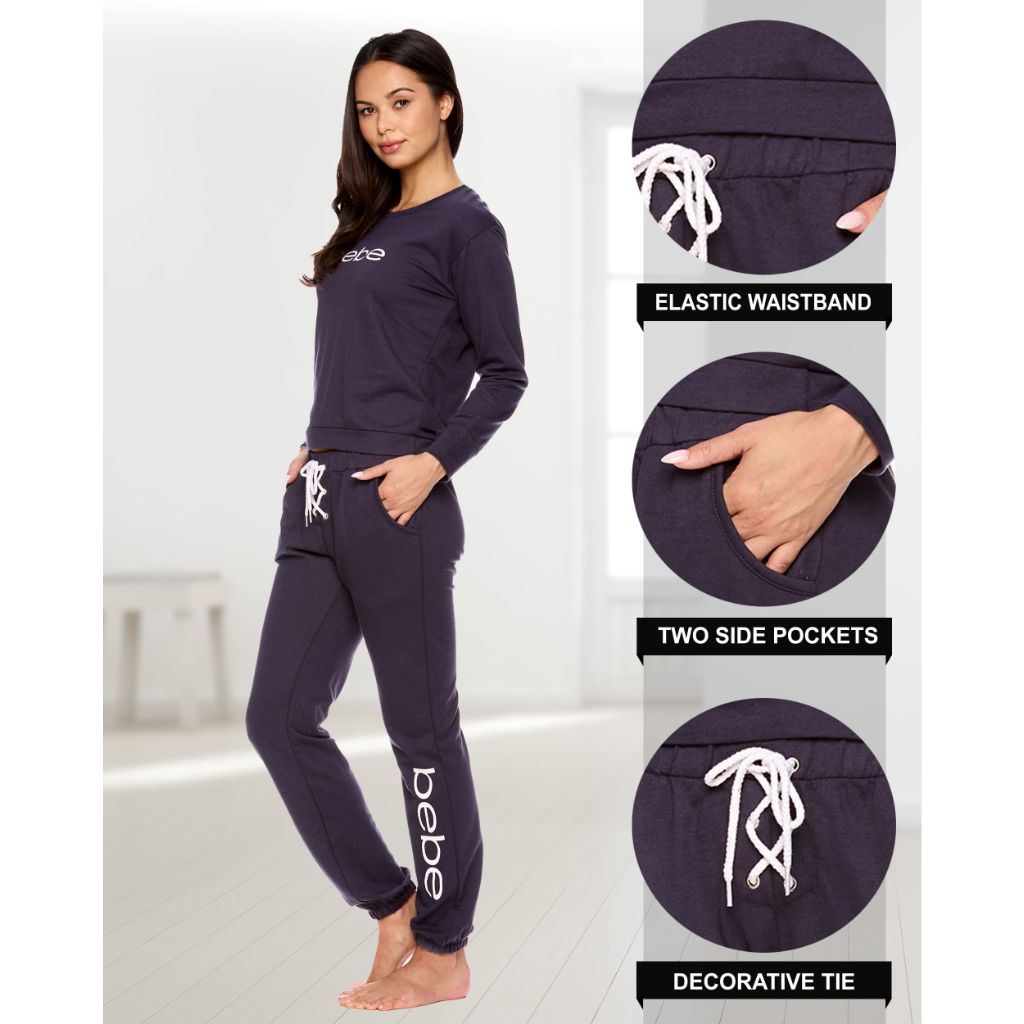 Bebe Women's Pajama Sets - (Midnight Lavender, 2X)